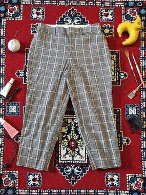 AVA & VIV Gray Plaid Dress Ankle Pants Size 16